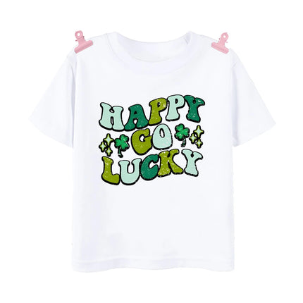 Happy St. Patrick's Day Printed Kids Shirts St. Patrick's Party Boys Girls T-shirt Holiday Child Short Sleeve Tops Summer T Shirt