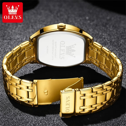 OLEVS 5528 Men's Watches Luxury Tonneau Original Top Brand Quartz Watch for Men Waterproof Luminous Week Date Male Wristwatch
