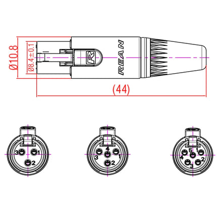 Tiny XLR Cable Connector Male Female 3 4 5 Pin Mini XLR Plug/ Male Socket RT5MP  Wireless Bodypack Headphone Microphone Jack