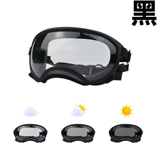 Color changing pet glasses, dog goggles, size dog sunglasses, snow glasses, UV resistant dog sunglasses