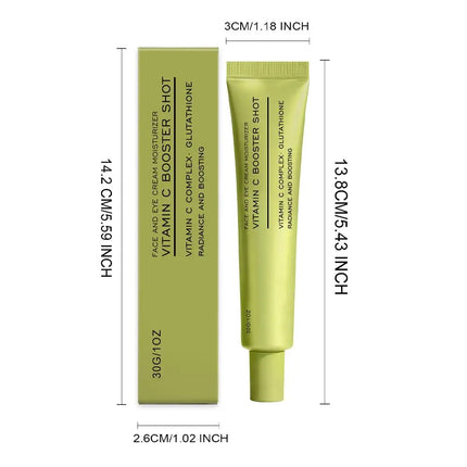 Vitamin C Booster Shot Face Cream With Glutathione And Niacinamide For Dark Spot Care,Improves Fine Lines,Korean Glass Skin Care