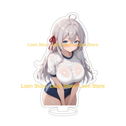 Hot game Anime sexy lingerie bikini girl student big ass big breasts bunny girl Anime Figure Acrylic stand desk ornament gift