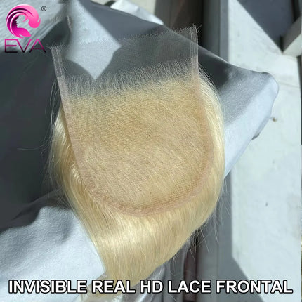 Eva Hair Invisible HD Lace #613 Hair 13x6/13x4 HD Lace Frontal Only 5x5 HD Lace Closures Straight & Body Wave #613 Human Hair