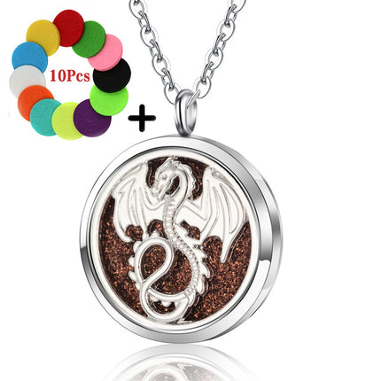 High Quality Patterns Tree of Life Aromatherapy Diffuser Pendant Perfume Locket Women Essential Oil Necklace Jewelry Wholesale
