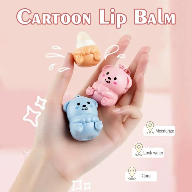 1pcs Children Fruity Lip Balm Cute Little Bear Lip Balm For Baby Moisturizing Anti-Dry Anti Crack Lipbalm Lip Care
