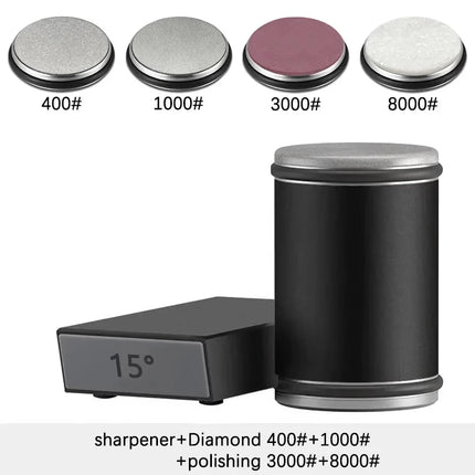 Niiruo Rolling Knife Sharpener Double Sided Diamond Sharpening Stone 15_20° Degree Magnetic Angle Roller Sharpening for Kitchen