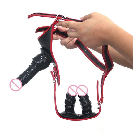 Double Penis Dildo Double Ended Strapon Ultra Elastic Harness Belt Strap On Dildo Adult Sex Toys for Woman Couples Sex Products