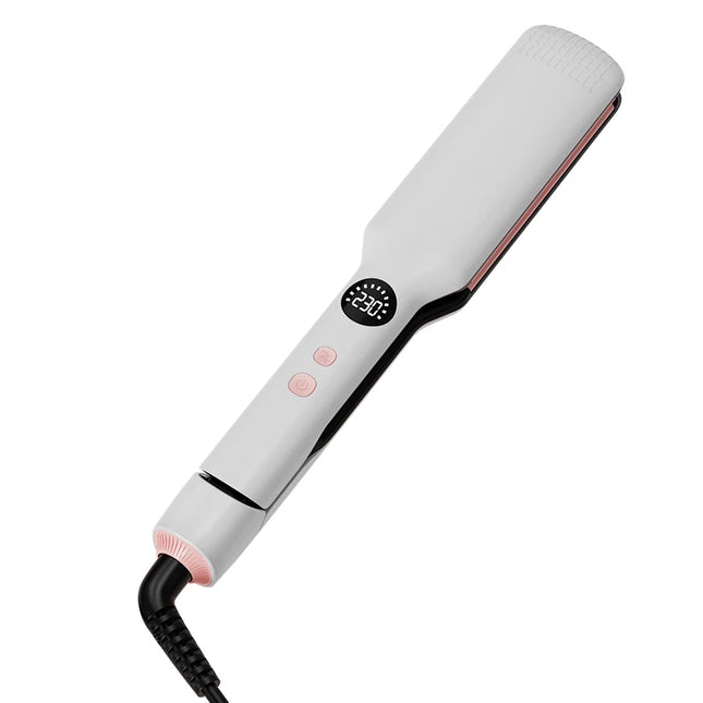 Hair Straightener High Temperature Flat Irons Wide Plate Plasma Ions Hair Oil Coating for Women Stylist Salon