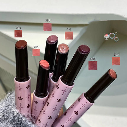 Mulberry Purple Shimmer Lip Jelly Pen Moisturizing Mirror Water Light Solid Lip Gloss Film-forming Non-Fading Gloss Lipstick