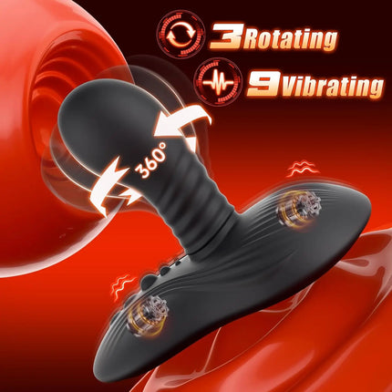 Sit and Ride Rotating Vibrating Dildo Vibrator Remote Control G Spot Stimulator Prostate Massager Adult Sex Toys for Women Men