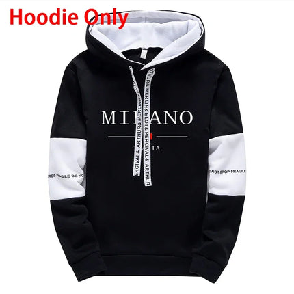 Men's Set/Hoodie/Pants Italy Trendy Hoodie Sportswear Outfit 2026 Autumn Daily Casual Fashion Hooded Sweatshirt and Jogger Pants
