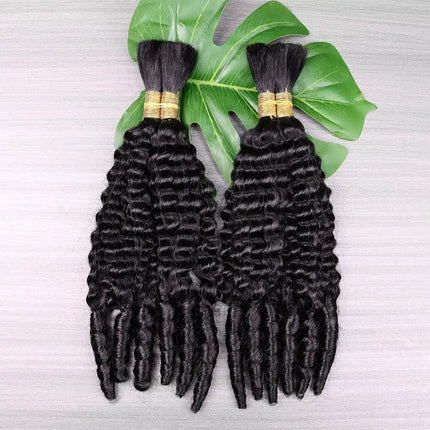 12A Human Braiding Hair for Boho Braids Burmese Curly Spiral Ends Bulk Unprocessed Virgin Hair 1 Bundles/Lot 60g/1Pack Salon-Quality Deep Wave Bulk Human Hair For Braiding
