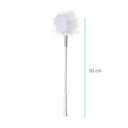 Flirt Tickle Erotic Feather with Fetish Punish Leather Spank Whip for Men Women Sex Blindfolded Stimulation Teasing Stick Toys