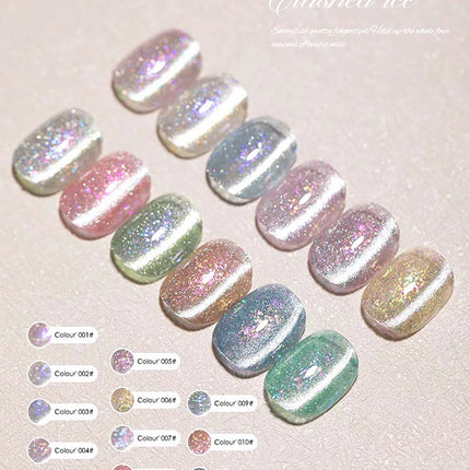 MIANEL 12ML 2026 New Tyndall Cat Eye Gel Nail Polish Flash Whitening Small Light Bulb Crystal Nail Polish Pink Nails 1-5pcs