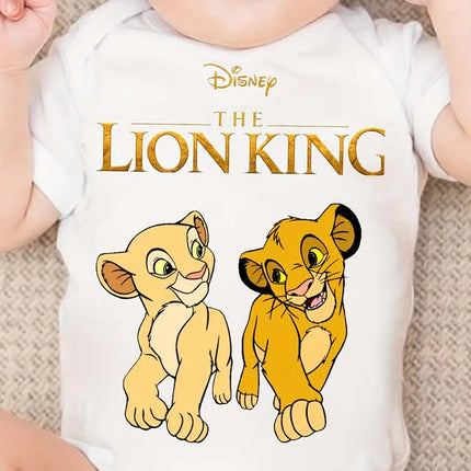 Kawaii The Lion King Printed Baby Clothes Bodysuits & One-pieces for Newborn Summer Short Sleeves Baby Rompers Jumpsuits