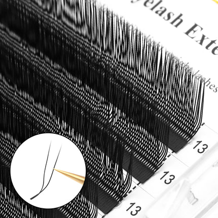 XIUSUZAKI L/LU/M Curl U-Shaped YY 3D 4D 5D W Eyelash Extensions U/W Lashes Extension Mink Premade Volume Fans False Eyelashes