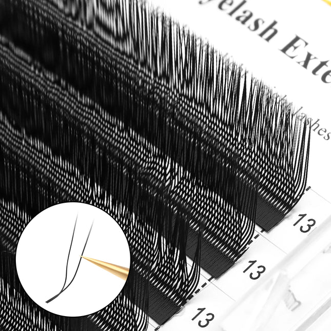 XIUSUZAKI L/LU/M Curl U-Shaped YY 3D 4D 5D W Eyelash Extensions U/W Lashes Extension Mink Premade Volume Fans False Eyelashes