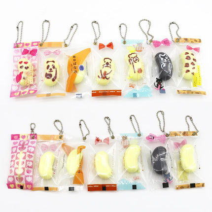 Cross-border new Japanese imitation banana resin key chain, candy snack pendant, Tokyo, gifts, Pendant