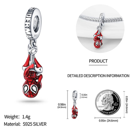 Charms 925 Sterling Silver Marvel Anime Avengers Lron Man Hot Series Fit Original Bracelet Womens Pendant Beads Jewelry Hot Gift