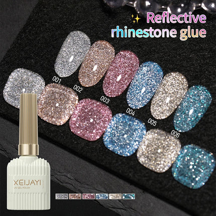 Super Sparkling Silver Nail Gel DIY Reflective Crushed Diamond Bounce Nail Gel Internet Famous Popular for Salon Special Use