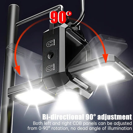 Bright COB Keychain Flashlight,Rechargeable Mini Work Light Magnetic Portable Pocket Lamp for Camping Fishing Hiking Emergency