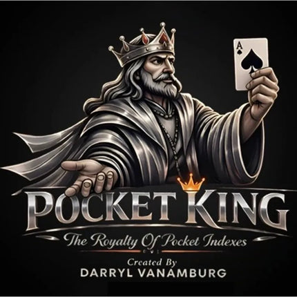 Pocket King By Darryl Vanamburg Gimmicks Card Index Invisible Any Named Card Extraction Magic Trick Magicians Poker Deck Magia