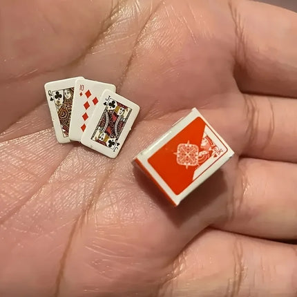 2PCS  Set of 54 Mini Creative Playing Cards, handmade paper playing cards, suitable for novelty party games and gifts, decorative travel games and small playing card expansions, ideal for unique party entertainment and creati