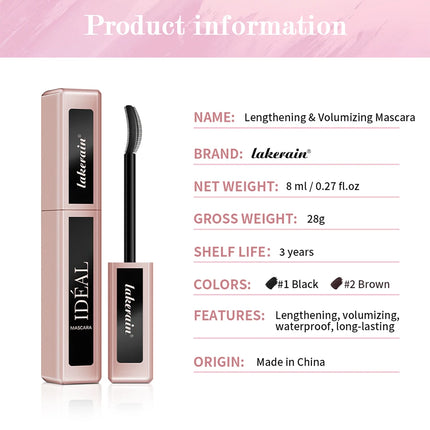 Super Waterproof Mascara 4D Mascara Thick Long Smudge-proof Plump Encrypted Long-lasting Curling Large Eye Makeup Makeup