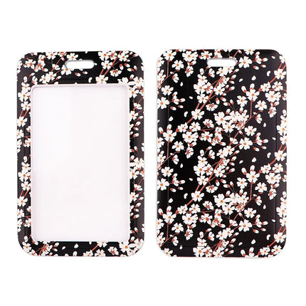 New Sakura Cherry Blossoms Flower lanyard card ID Badge Holder Keychain Pass Gym Mobile Kids Key Holder Key Rings Gift