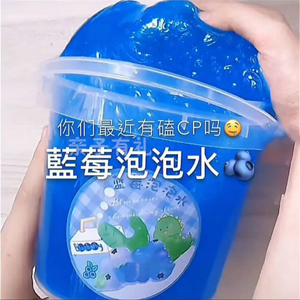 Fanfan Slime Large Bucket, Bubbly Non-Sticky Slime, Large Capacity Soft Stretchy Fake Water Jelly, Diy Craft Toy For Hobby Lover