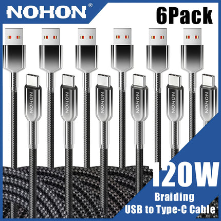 NOHON Braiding USB to Type-C Fast Charging Cable for MacBook/iPad/iPhone 17/16/15 Air/Pro Max Charge Cable for Samsung S25/S24