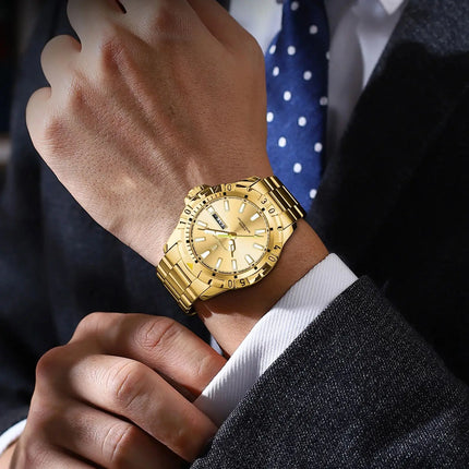 POEDAGAR Business Man Watch Waterproof Luminous Date Week Men Watch Sports Male Wristwatch Stainless Steel Men's Quartz Watches