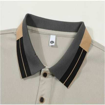New men's high-quality short-sleeved polo shirt, summer fashion, casual, sweat-absorbing, breathable, cool T-shirt top