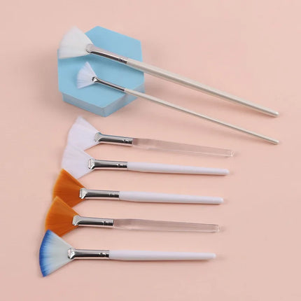 1/8pcs Fan Acid Brush Practical Facial Brushes Soft Portable Mask Brushes Soft Brush Skin Management Beauty Salon Brush Tool