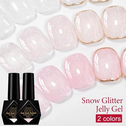 10ml Snowflakes Nail Salon Supplies Gel DIY Manicure UV LED Curing Long Lasting Saok Off Varnish for Women Girl Nail Decorations