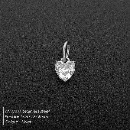 eManco 14K Gold Plated Stainless Steel  Inlaid With Zircon Pendant  Charm  Diy Jewelry Accessories Earring Making Supplies