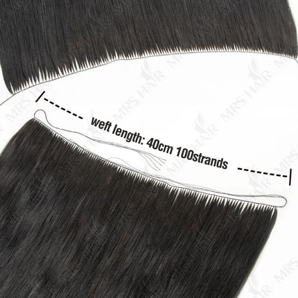 Feather Hair Bundles Extensions Natural Human Hair Non-Remy Invisible Micro ring 40cm Weft 100 strands Feather Hair  Extension