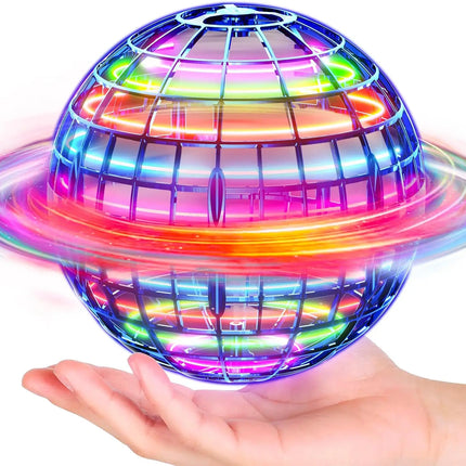 Flying Orb Ball with Dazzling Lights, Magic Hover Spinner, Cool Boomerang Drone, Floating Cosmic Globe, Kids Outdoor Toy