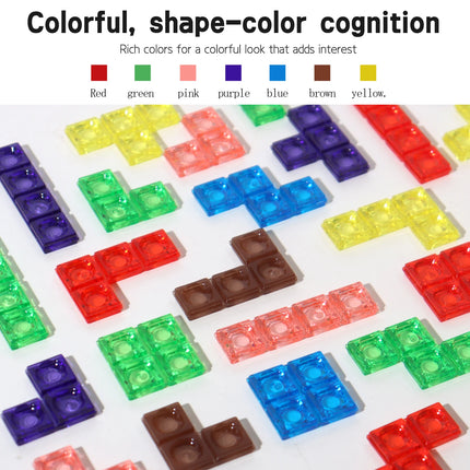 3D Transparent Tetris Puzzle Logic Thinking Brain Development Two-Player Tetris Logic Fun Educational Toy Two Versions Available