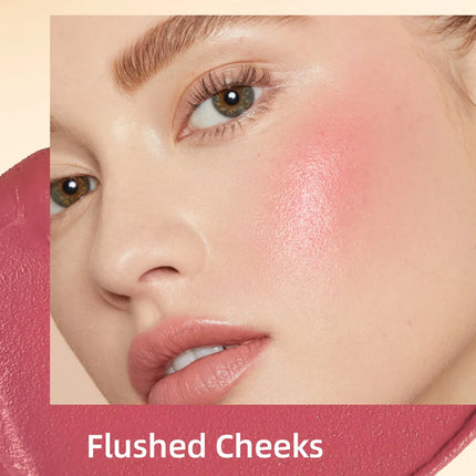 6 Colors Cream Blush Stick Waterproof Long Lasting Cheek Lip Eye Makeup Blendable Natural Flush For Women Daily Use