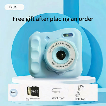 Children's toy camera mini camera children's digital camera with video cartoon 256GB SD card suitable for boys and girls Christm