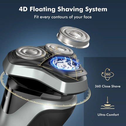 Sweker Electric Razor for Men Rechargeable Electric Shaver with Pop up Trimmer for Sideburns Trimmer Travel Lock IPX6 Waterproof