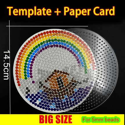 Fuse Beads Boards 5mm Large Clear Plastic Pegboards for Kids Craft Beads Pixel Puzzle Pegboards Creative Handmade Craft Toy Gift