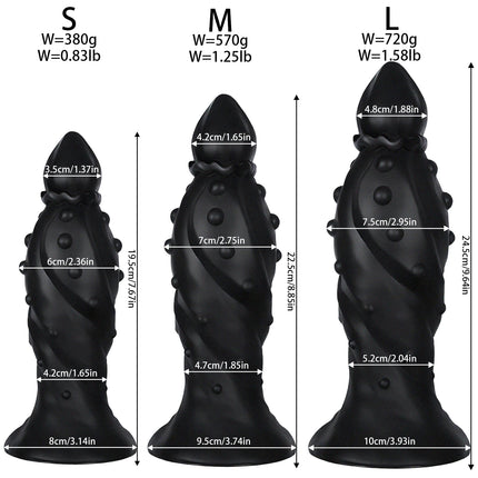 Huge Fantasy Anal Plug Black Big Monster Anal Butt Plug Adult Sex Toys Anal Dildo Dilator Training Expansion for Gay Men Women