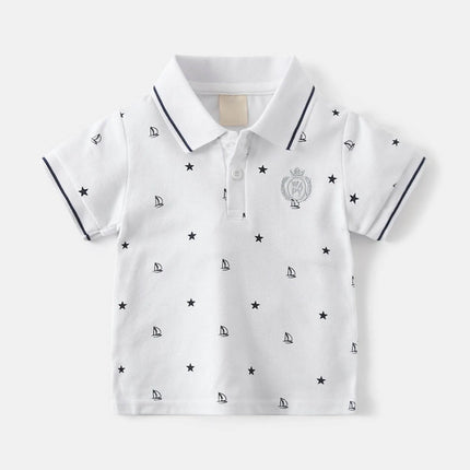 Kids Workout Top Boys Comfortable And Breathable Short Sleeved T Shirt Casual And Versatile Top 한국아동복 2026