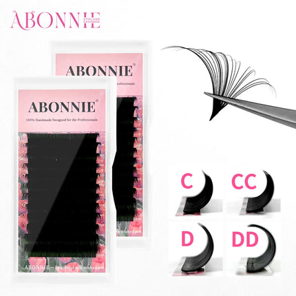 Abonnie Cashmere Easy Fan Lashes Eyelash Extensions Mega Volume Fans All Size Eyelashes Supplies for Eye Beauty