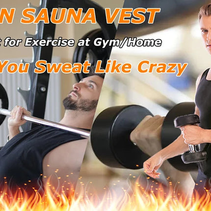 Hot Slimming Sauna Sweat Vest for Men Heat Trapping Pullover Sweat Enhancing Vest Workout Body Shaper Reduce Weight Tank Tops