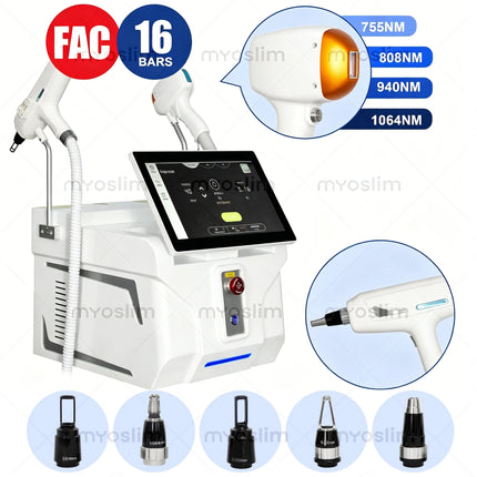FAC 5000W 2 IN 1 Handle Pre Ignition 808 Diode Laser Permanent Painless Hair Removal Picosecond Laser Tattoo Removal Machine