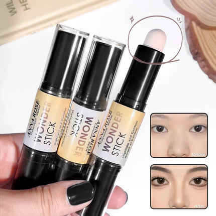 Double-headed shaving stick, high-gloss, waterproof, sweat-proof, high nose bridge, face-lifting, nose shaving pen, novice