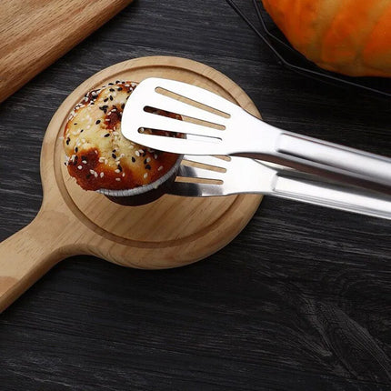 Stainless Steel Food Tongs Pastry Meat Barbecue Clip Anti-Scald Tongs Frying Fish Spatula Clip Bread Clip Household Kitchen Tool